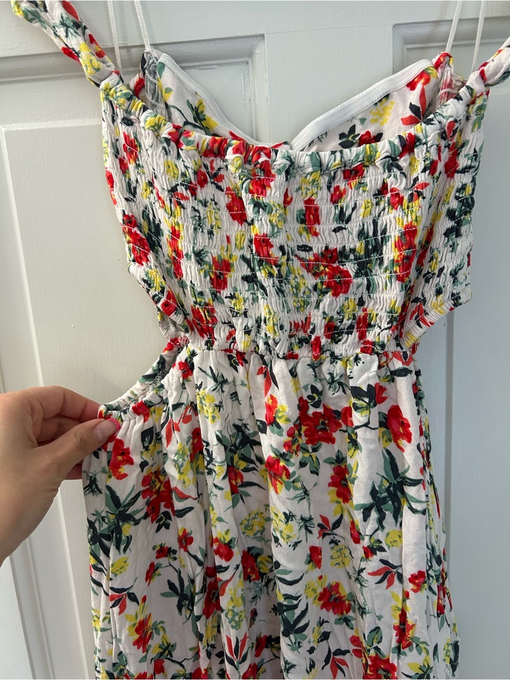 Lulu's White Floral Off-Shoulder Maxi Dress - Picture 6 of 8